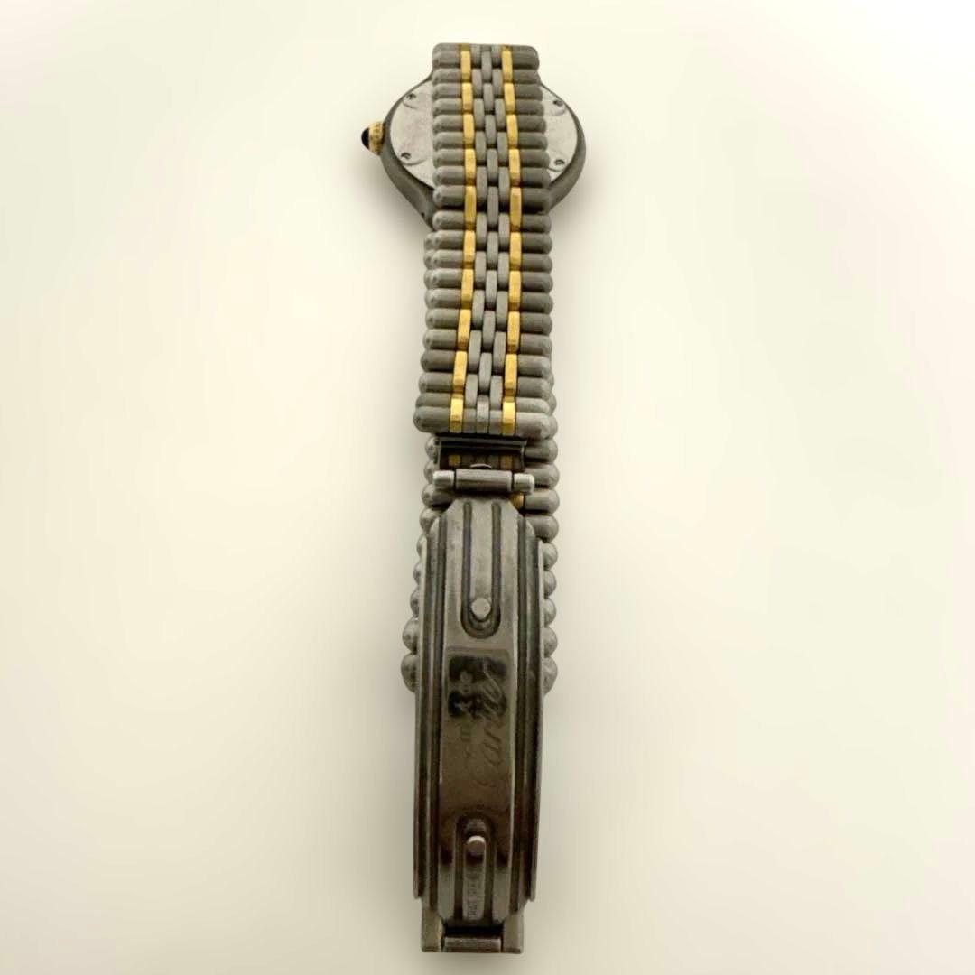 Cartier アナログクォーツ腕時計 グレー/ゴールド