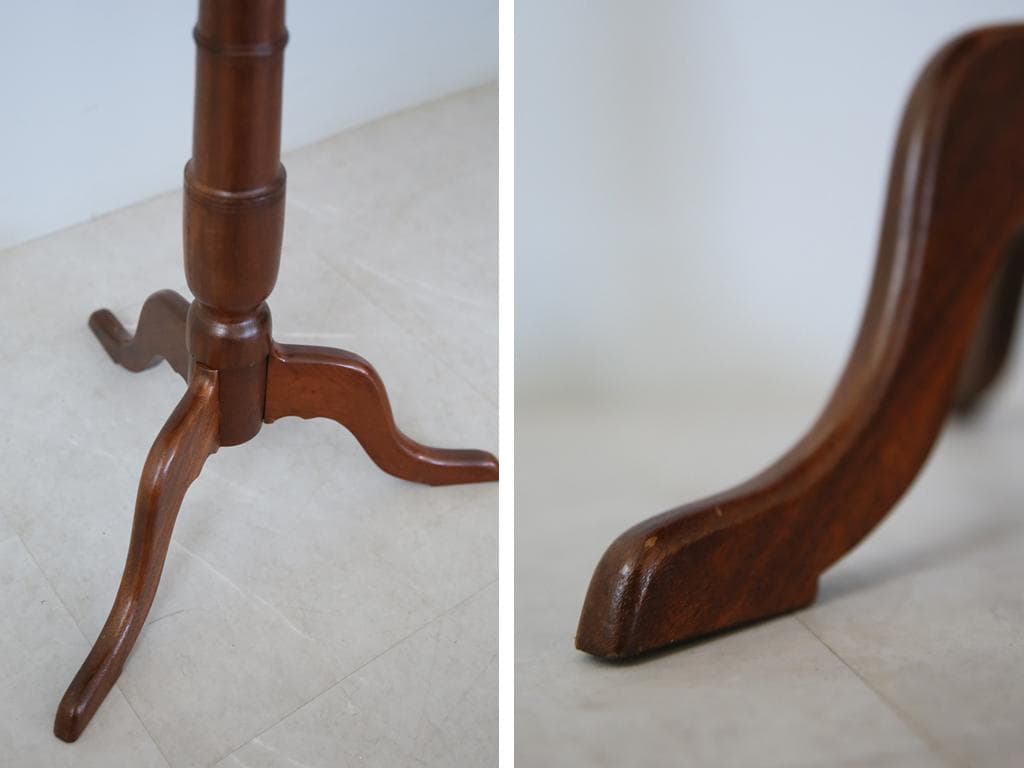 英国アンティーク木製サイドテーブルj/オケージョナル/作業机/飾り棚(89-53