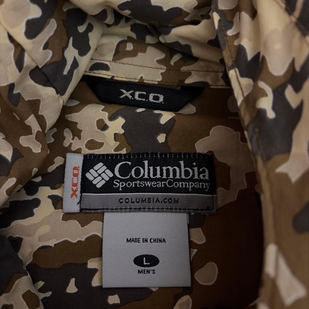 【名作】Columbia ナイロンジャケット アメーバカモ 迷彩 ミリタリー