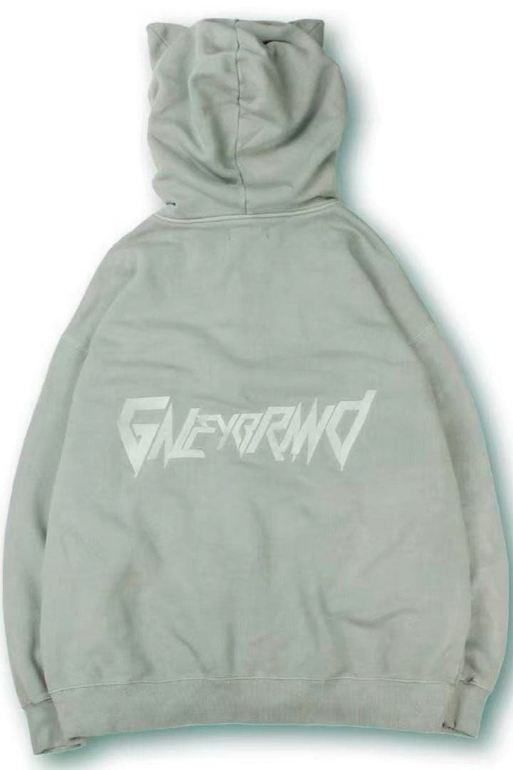 GALFY (ガルフィー) 染め染めデスメタルにゃんにゃんパーカー GREIGE