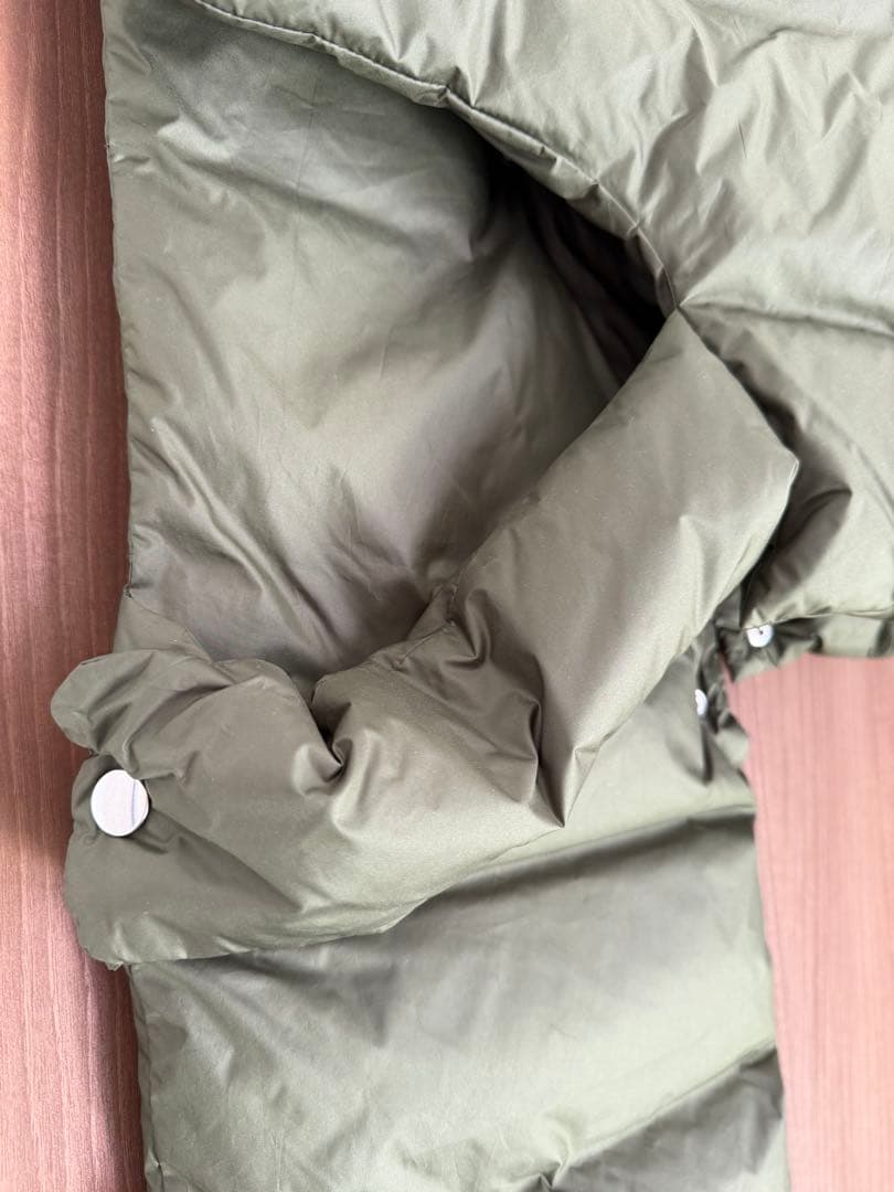 アンスリード un3d ダウンベスト ショート丈　ダウン　マフラー　カーキ