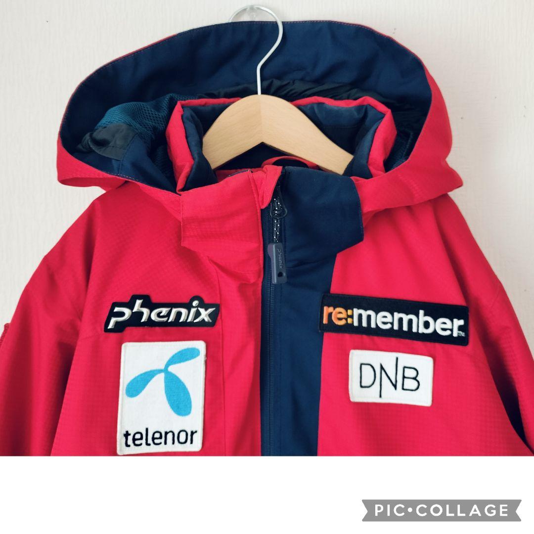 美品☆phenix アルペンモデル　スキーウェア 男の子 160 赤青　上下