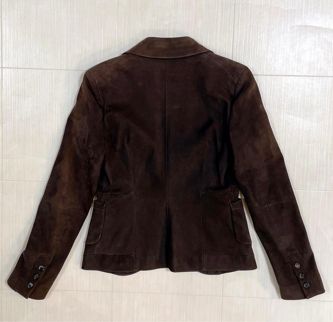 LOEWE ロエベ 羊革 レザージャケット スエード テーラードジャケット