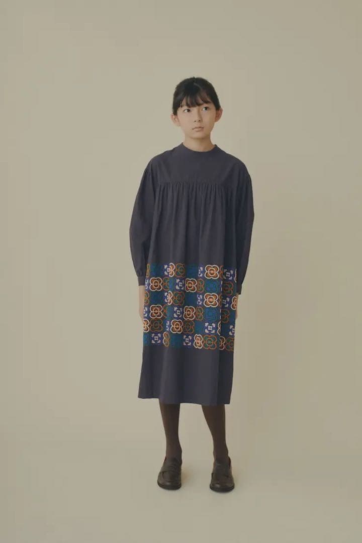 【パルウス 1021】ミナペルホネン blumen ワンピース 110