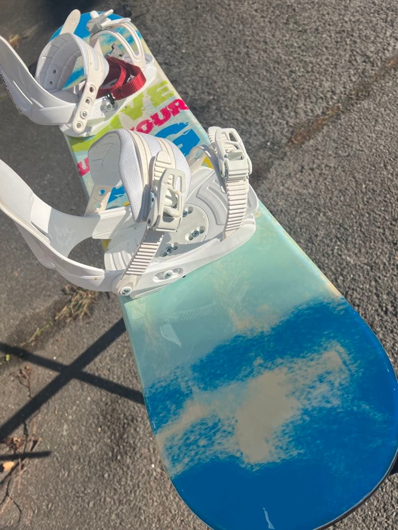 状態良 110㎝ キッズ用 スノーボードの板とビンディングのセット