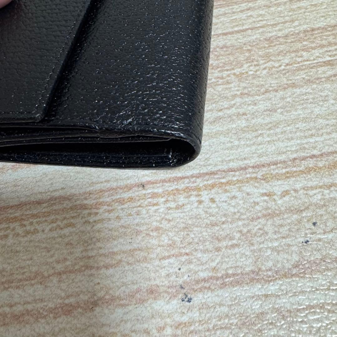 未使用品/箱有 GUCCI 035 1408 長財布 オールレザー ロゴプレート