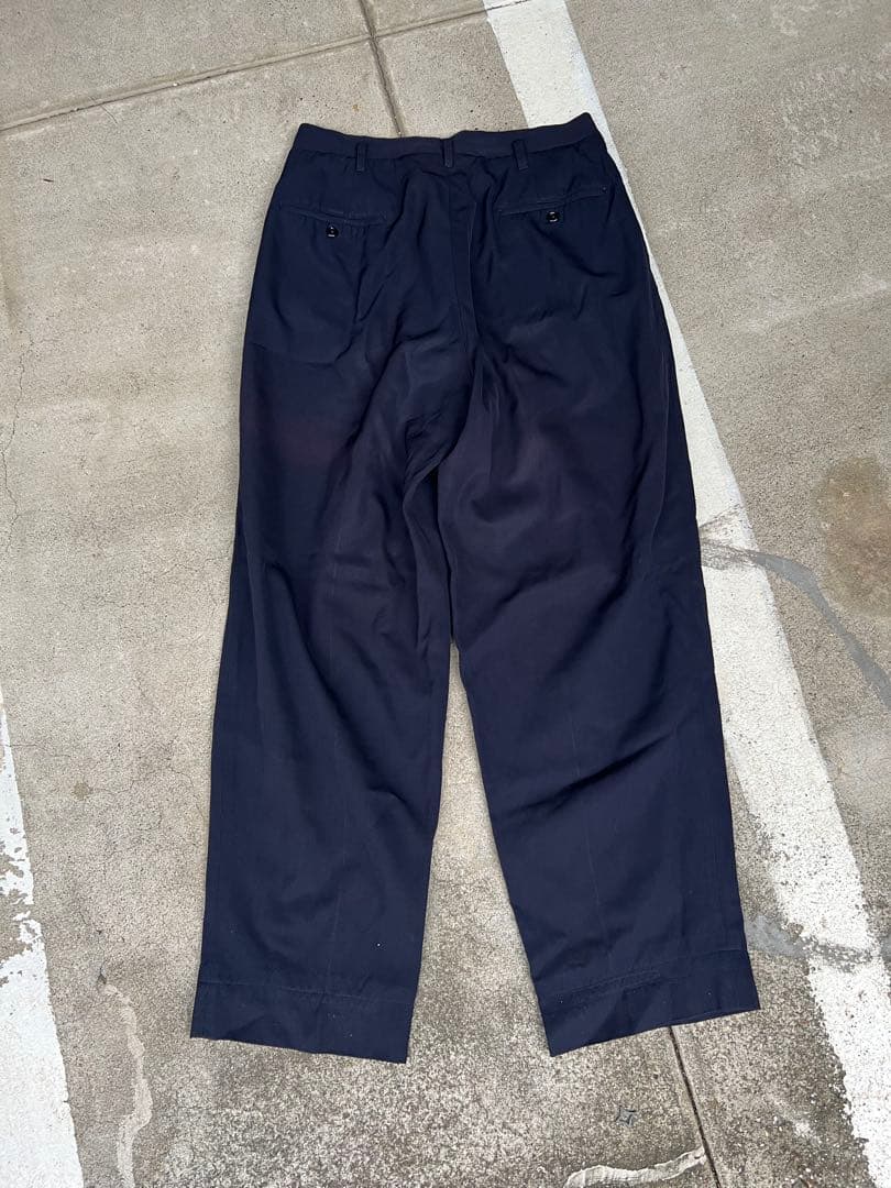 50s vintage レーヨンギャバ　スラックス　ネイビー