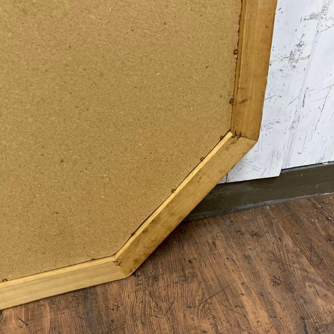 B-2 アンティーク オクタゴン型 八角鏡 ウォールミラー 壁掛け ミラー 鏡