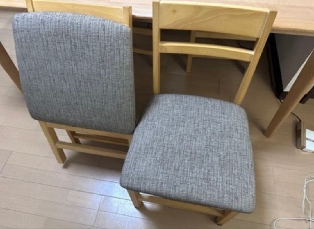 タンスのゲン ダイニングチェア　2脚セット 天然木 美品
