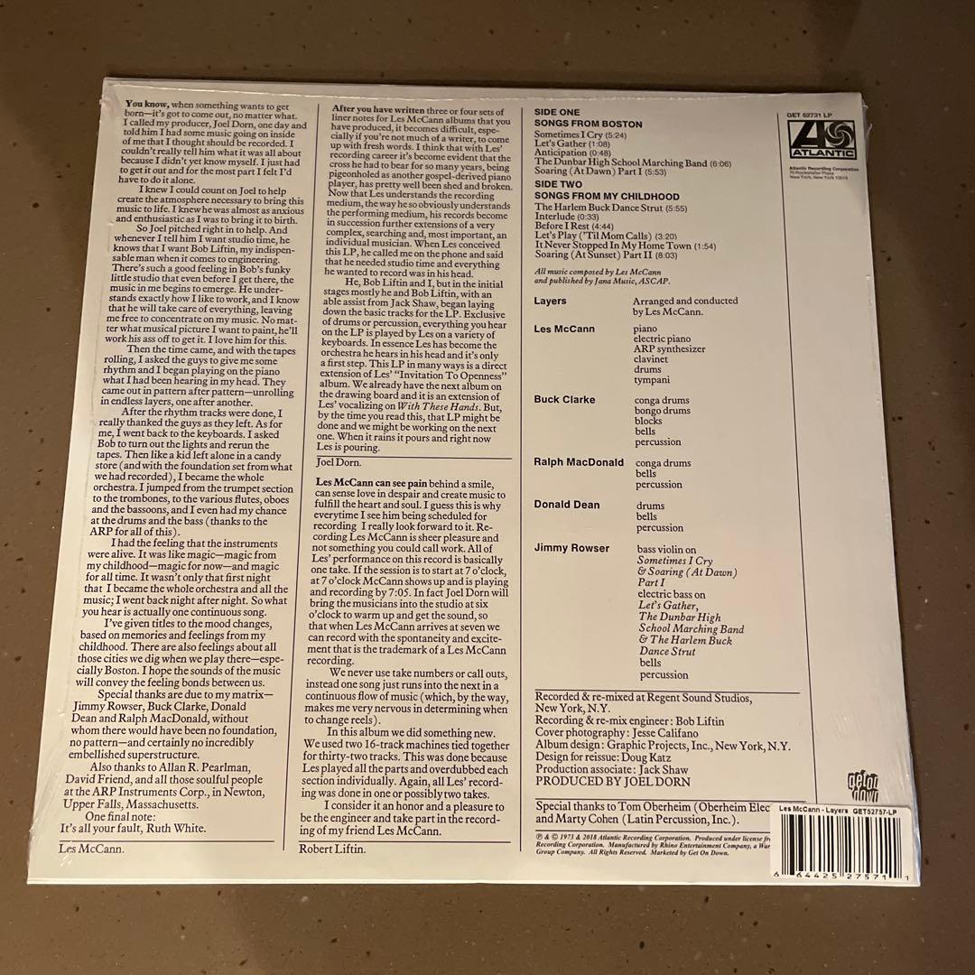 洋楽 Les McCann Layers