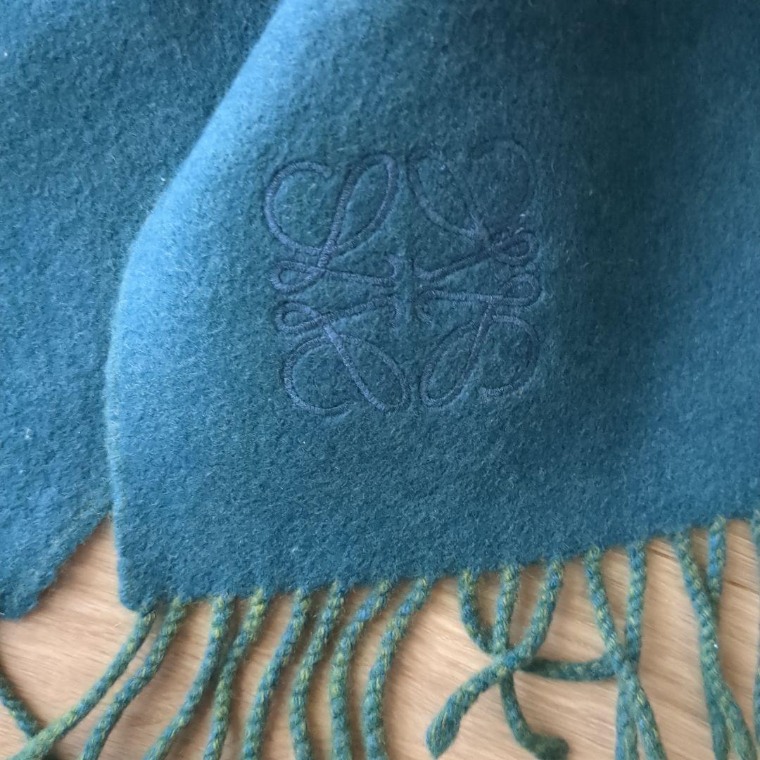 LOEWE バイカラー マフラー カシミヤ