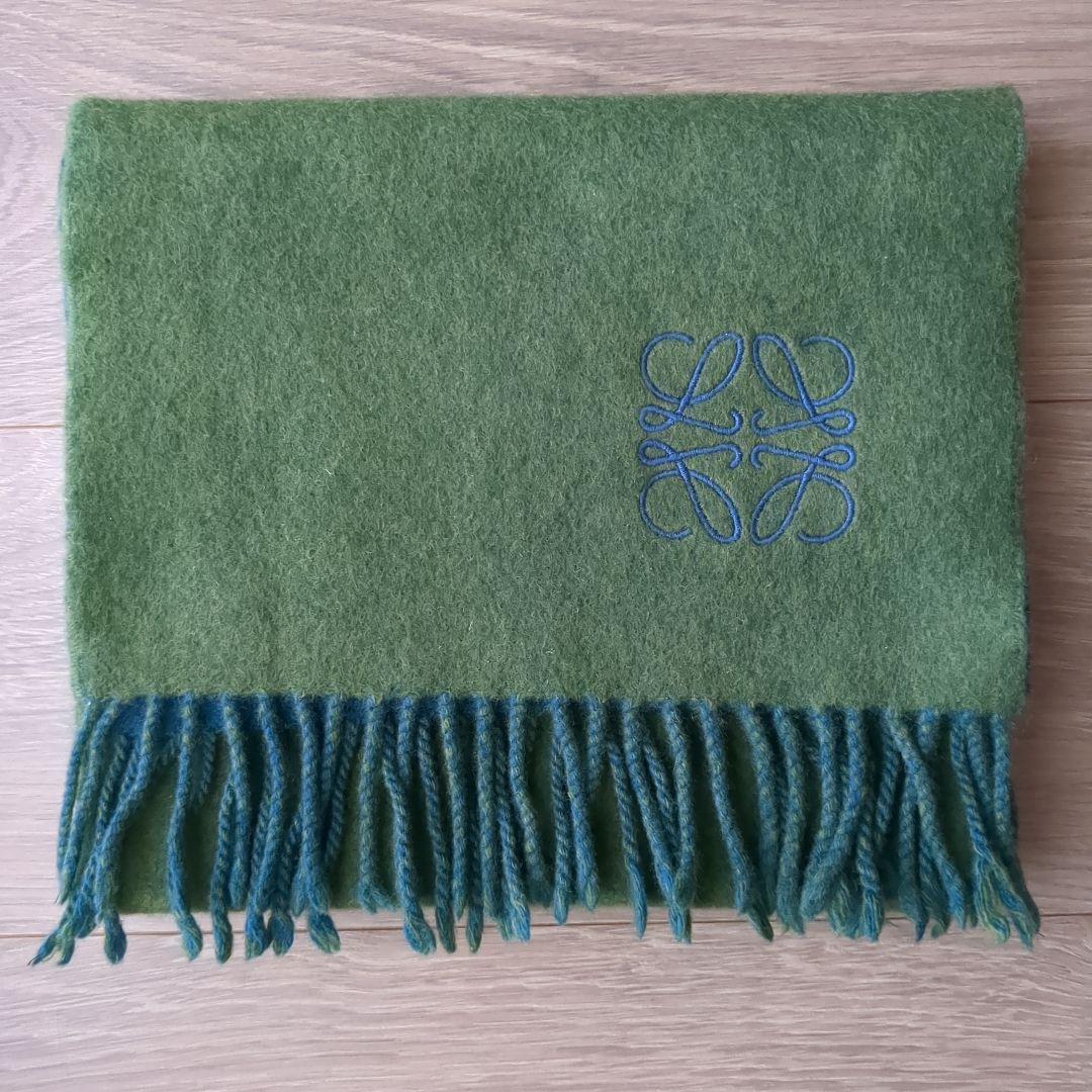 LOEWE バイカラー マフラー カシミヤ