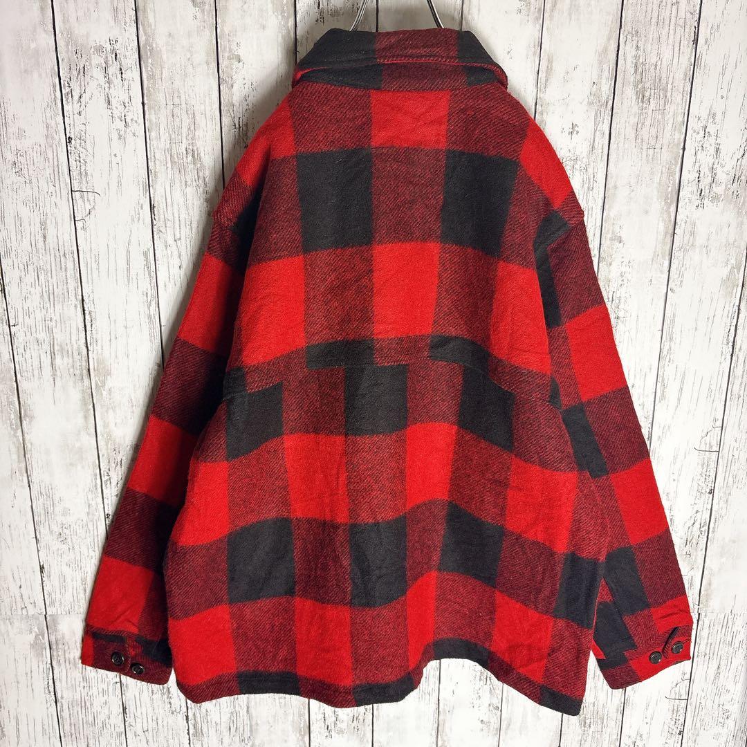 ウールリッチ 80s マッキーノジャケット XL ブロックチェック USA製