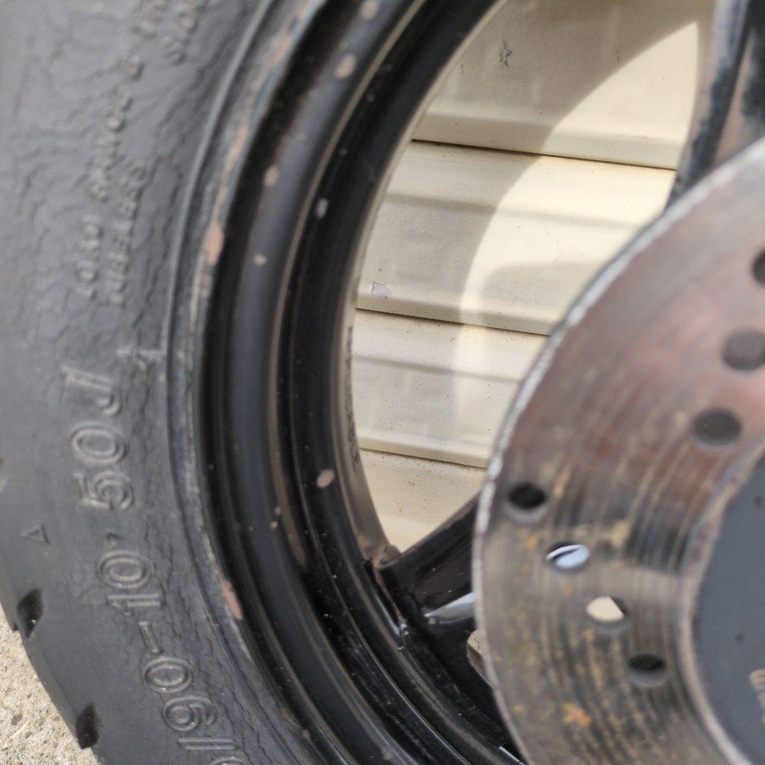 アドレスv125用ブラックホイール TRIAXタイヤ付き