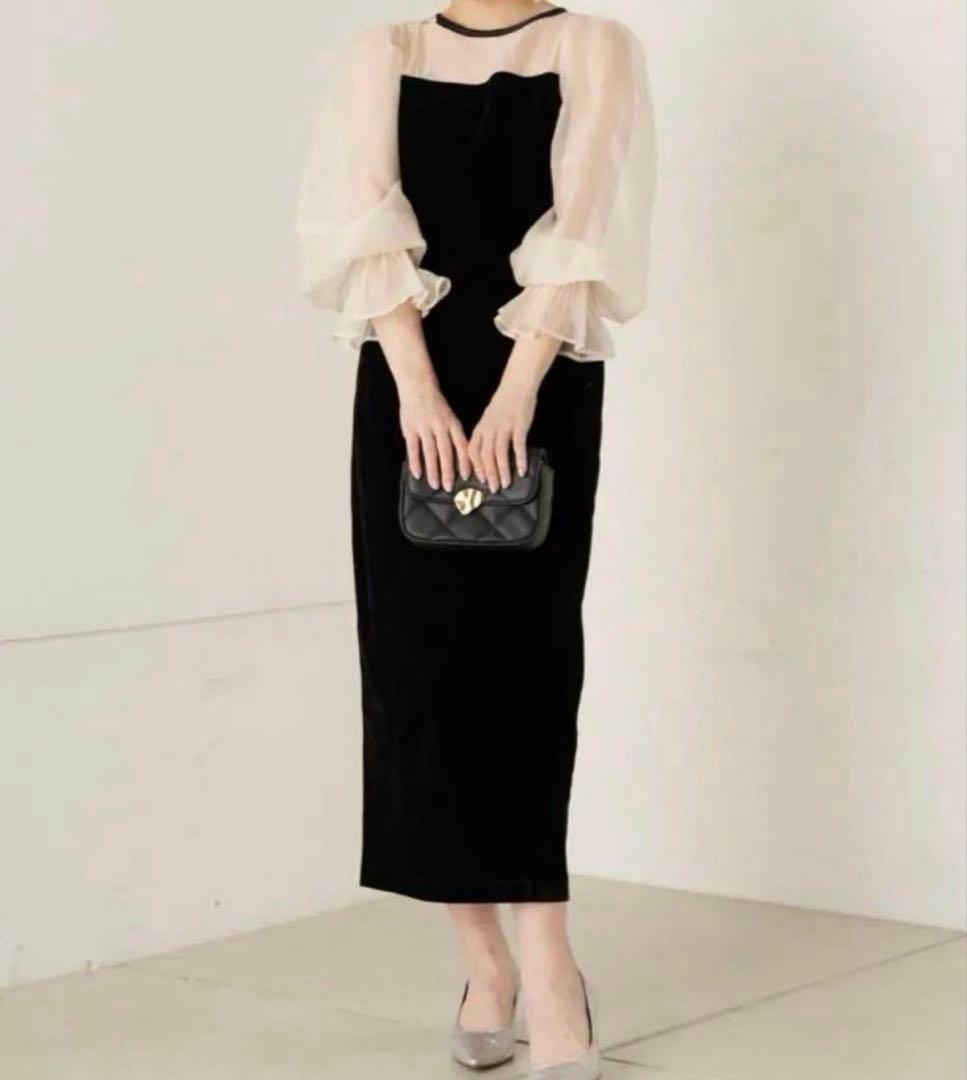 Chico ワンピース　オケージョンドレス　ブラック　結婚式　同窓会