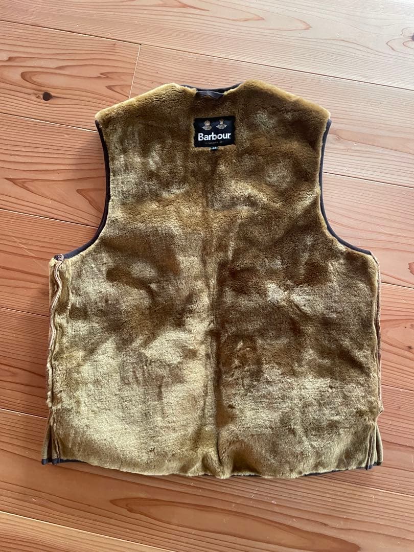 Barbour ボア ベスト ベージュ 40 ユニセックス