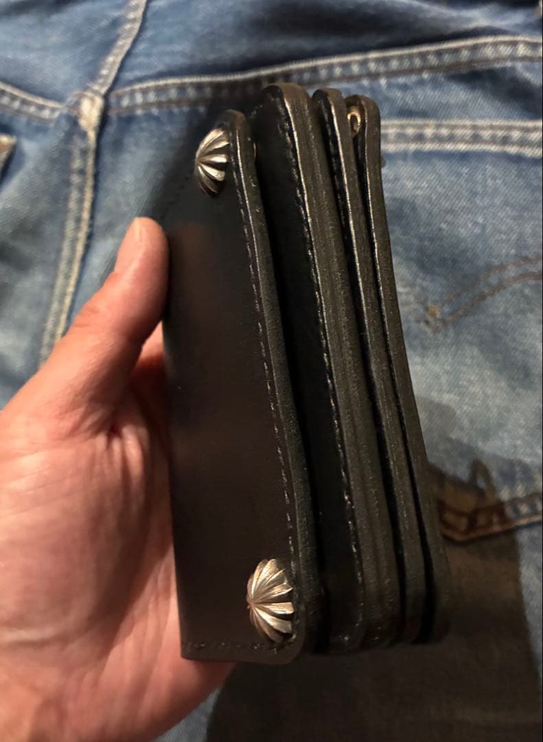 トラッカーウォレット　ショートサイズ　シルバー925アポロコンチョ　ブルガロ