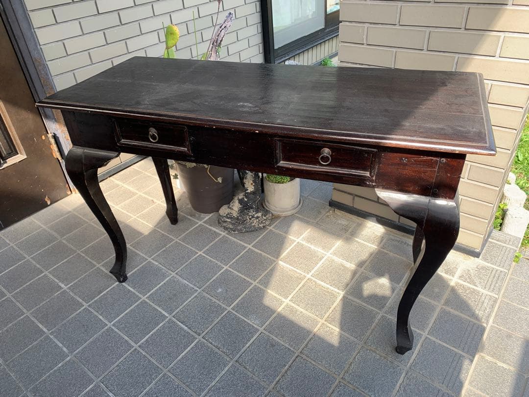 木製テーブル アンティーク　シノワズリ