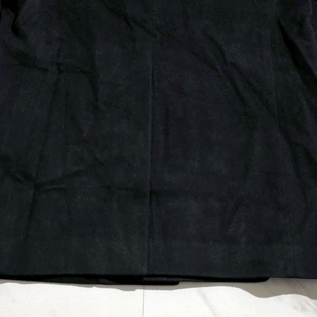 ポールスチュアート 王道 チェスターコート アンゴラ混 ロング丈 ブラック XL