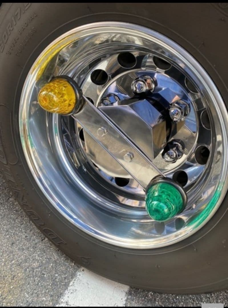 デコトラ 17.5用オリジナルステンレスハブカバー