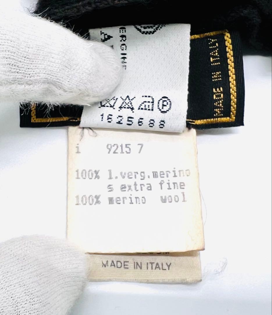 FENDI フェンディ ズッカ柄 ストライプ マフラー ウール100% 保管品