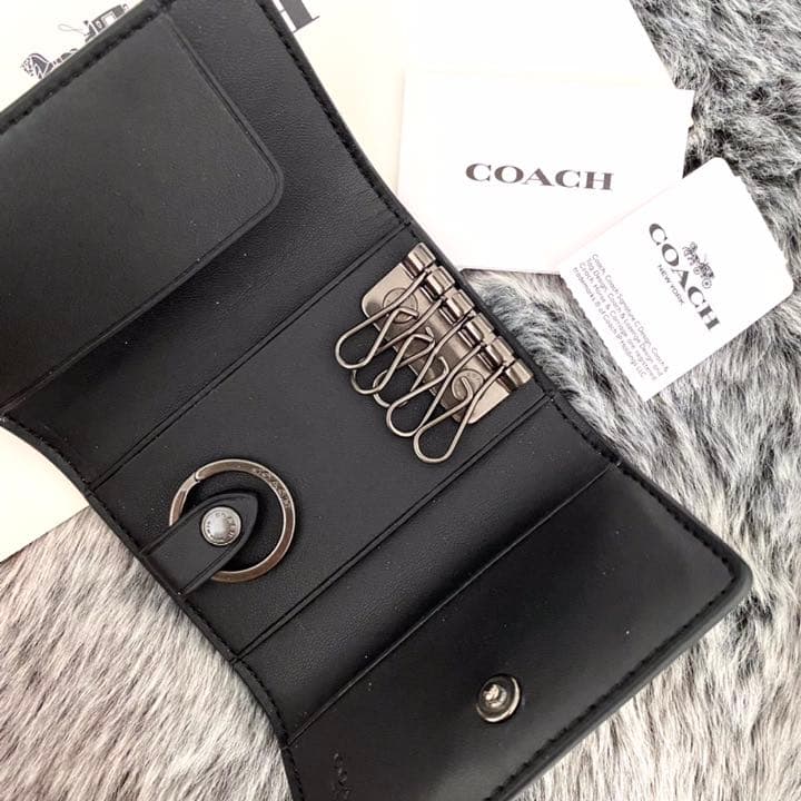 新品　正規品☆COACH(コーチ)メンズ カーキ シグネチャー キーケース