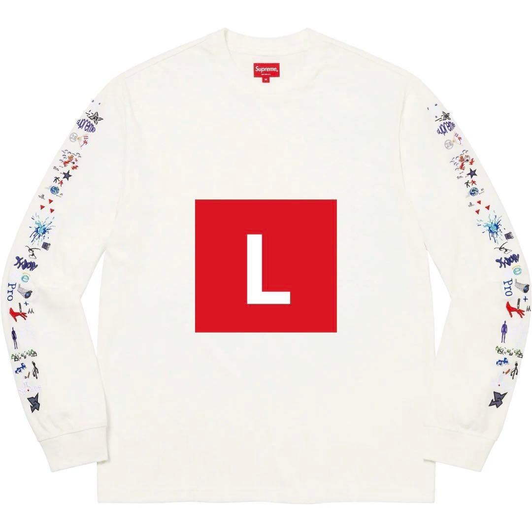 【L】Supreme AOI Icons L/S Top