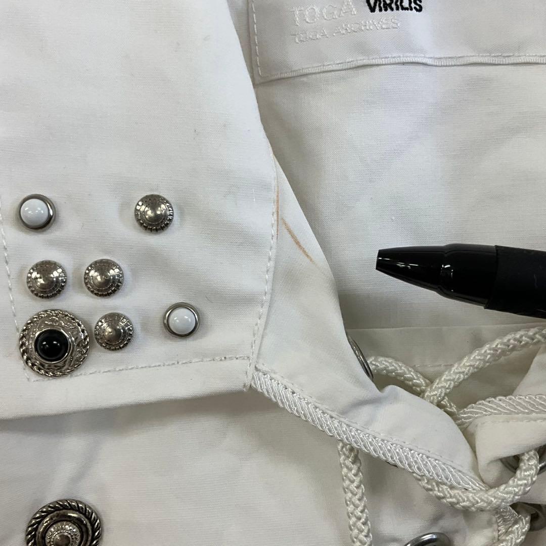 TOGA VIRILIS ウエスタンシャツ ホワイト L 個性派 トレンド