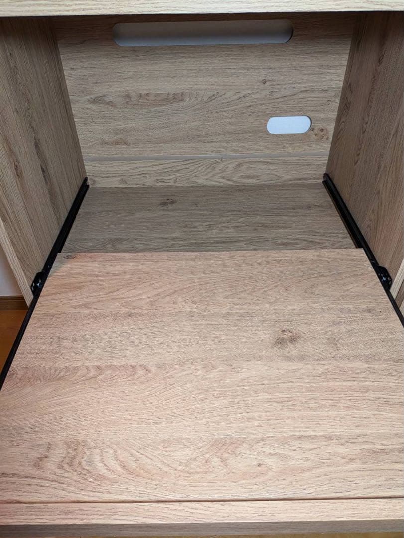 ■送料込■LOWYA ラタン調キッチンカウンター90 棚 収納台