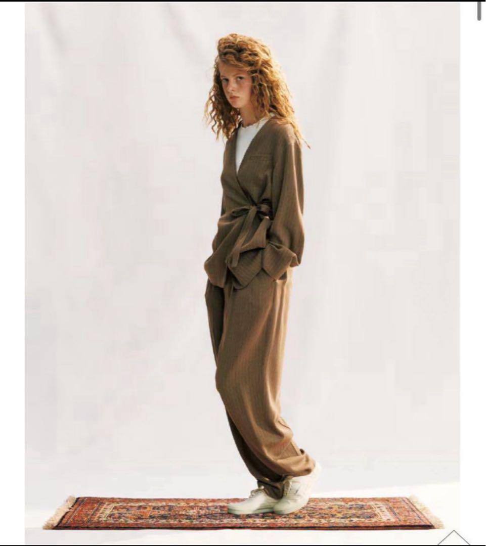 roku 6 ジャケット　ノーカラージャケット　ストライプジャケット