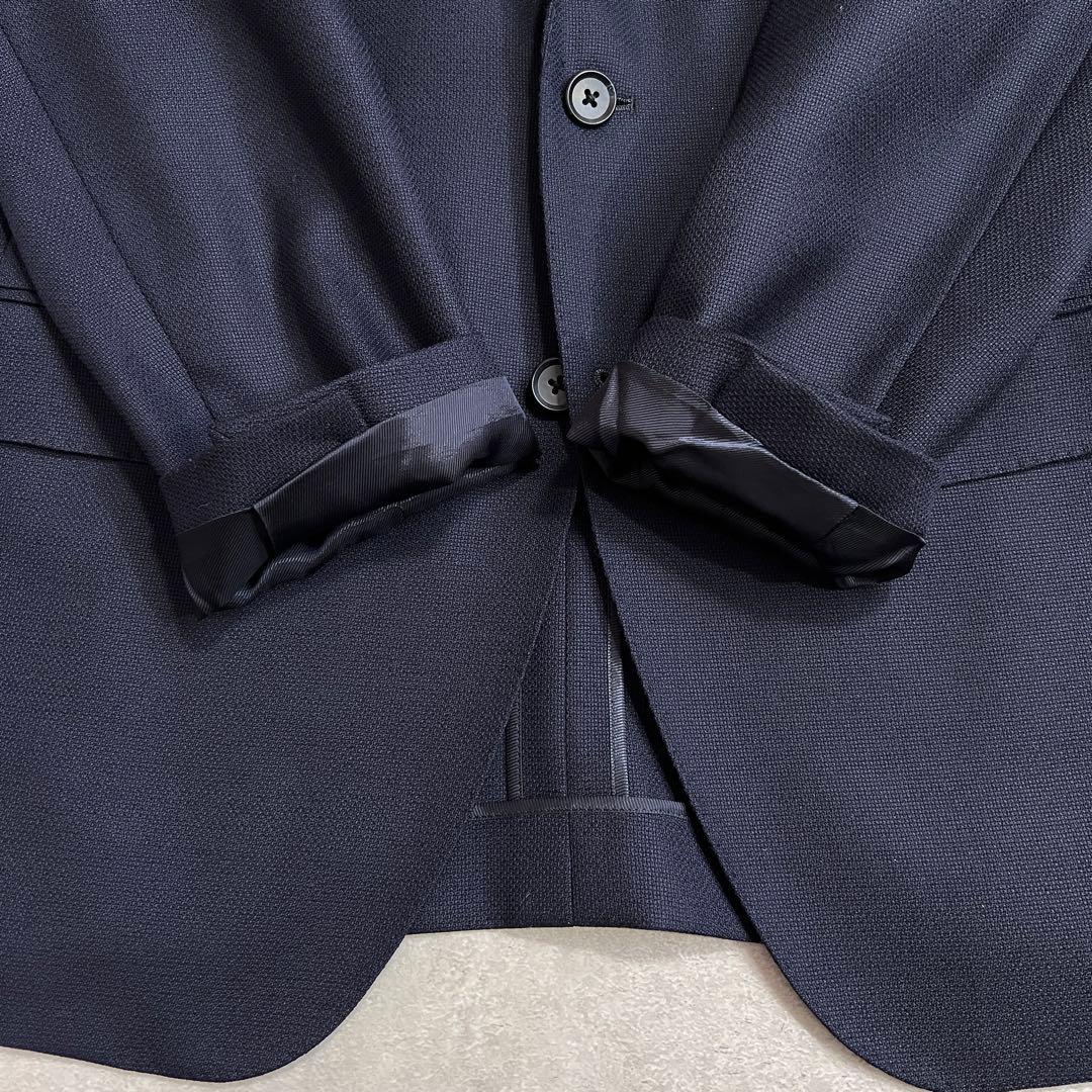 【美品】メーカーズシャツ鎌倉 ウールホップサックテーラードジャケット 48