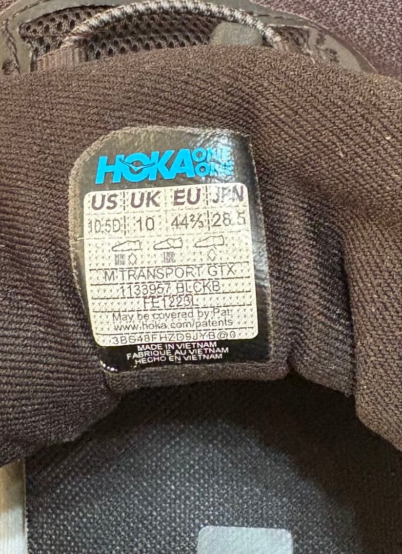 ホカオネオネ トランスポート GTX 28.5cm ゴアテックス 防水