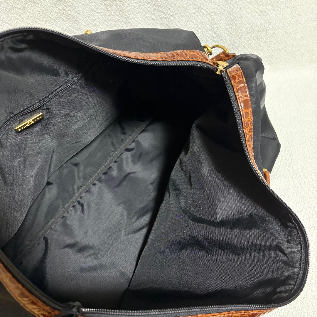 【極美品】バレンシアガ ボストンバッグ 2way ナイロン クロコ 刺繍ロゴ