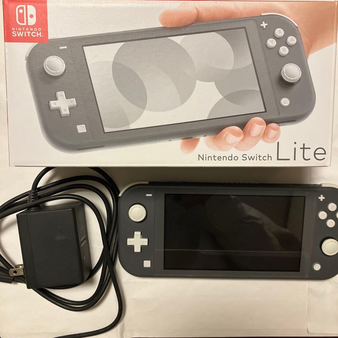 ジャンク】Nintendo Switch Lite グレー ACアダプター付き