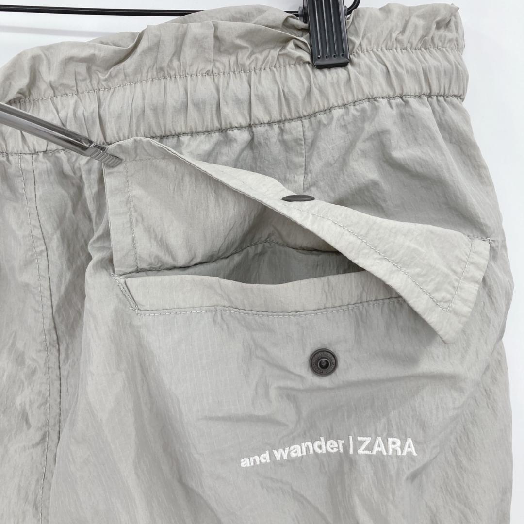 and wander | ZARA ライトグレー カーゴパンツ Lサイズ
