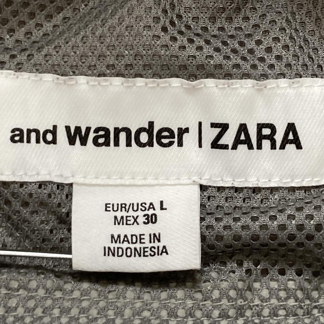 and wander | ZARA ライトグレー カーゴパンツ Lサイズ