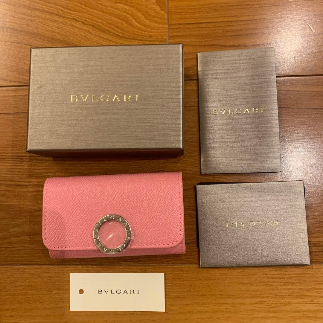 値下げ可能　BVLGARI ピンク レザー キーケース