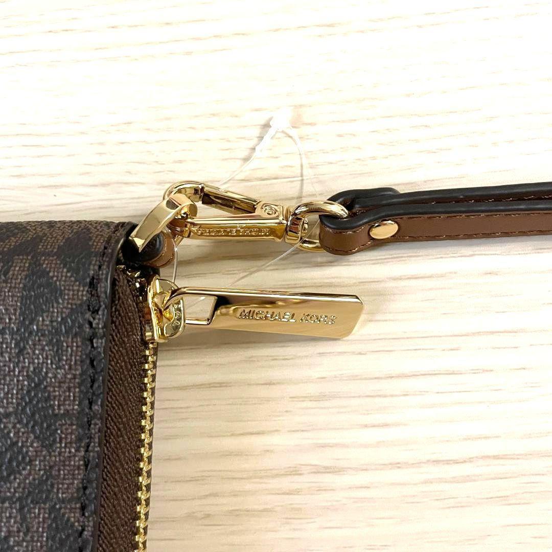 【お値下げ】新品 マイケルコース レザー 長財布 ウォレット ロゴ ブラウン
