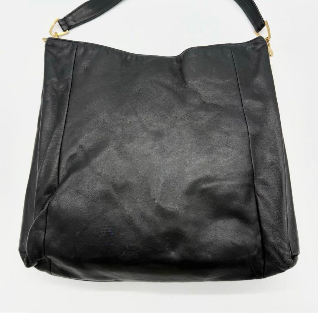 【希少】ロエベ アナグラム チェーン ワンショルダーバッグ ナッパレザー 黒