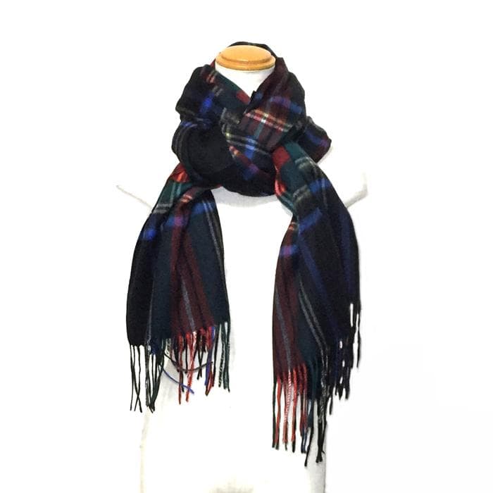 残り僅か大幅値下70㎝×200超大判100%カシミヤストールマフラー新品BK