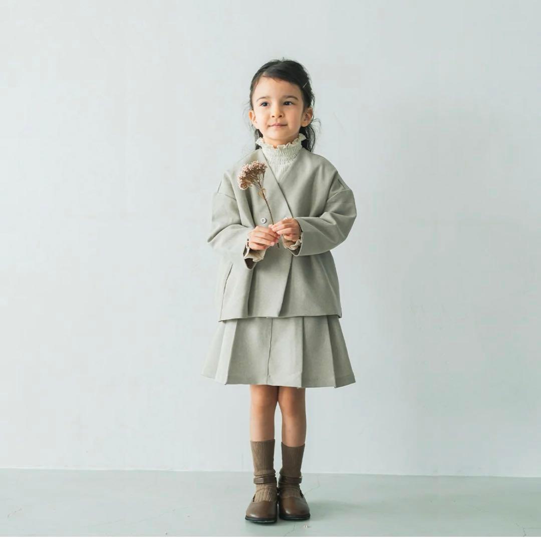 【リジェール】ノーカラージャケットセットアップ 110