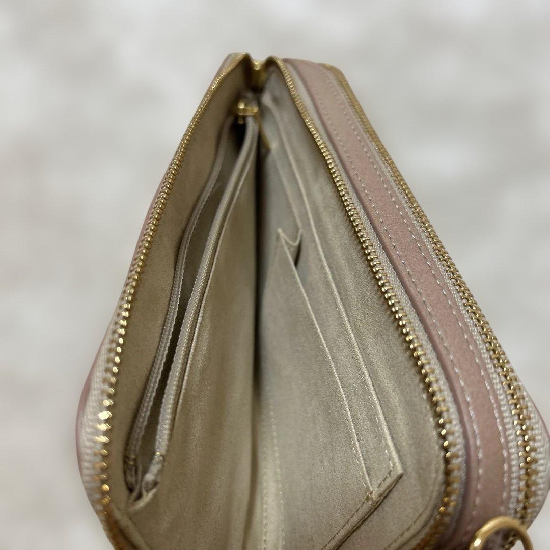 ATAO アタオ アミュレット ローズクォーツ ショルダーウォレット エナメル