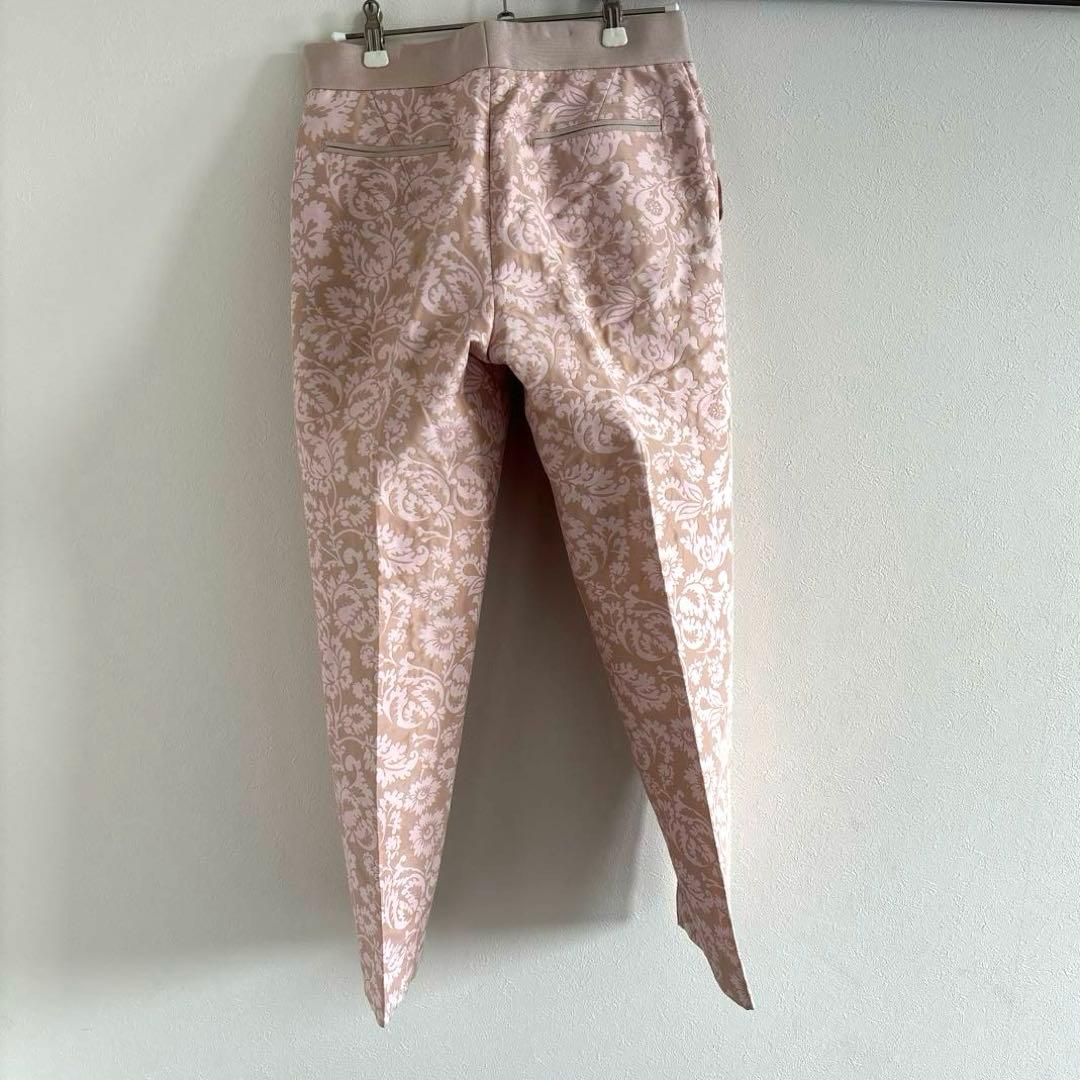 drawer フラワージャガードパンツ 34 ピンクベージュ