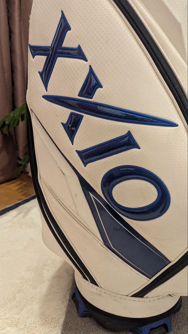 XXIO キャディバッグ プロレプリカ　ホワイト/ブルー