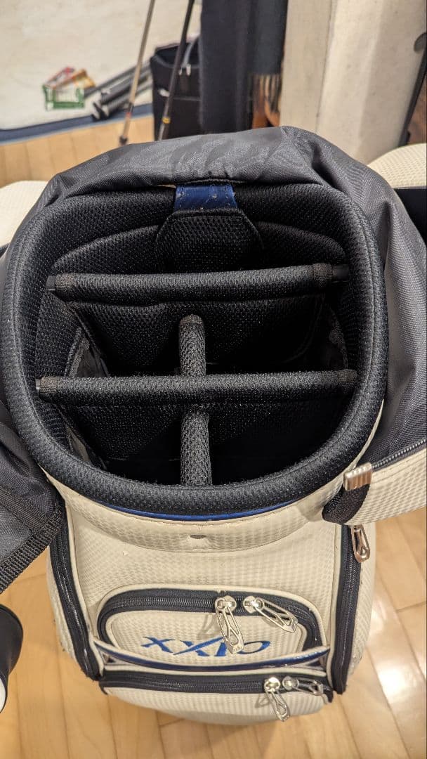 XXIO キャディバッグ プロレプリカ　ホワイト/ブルー