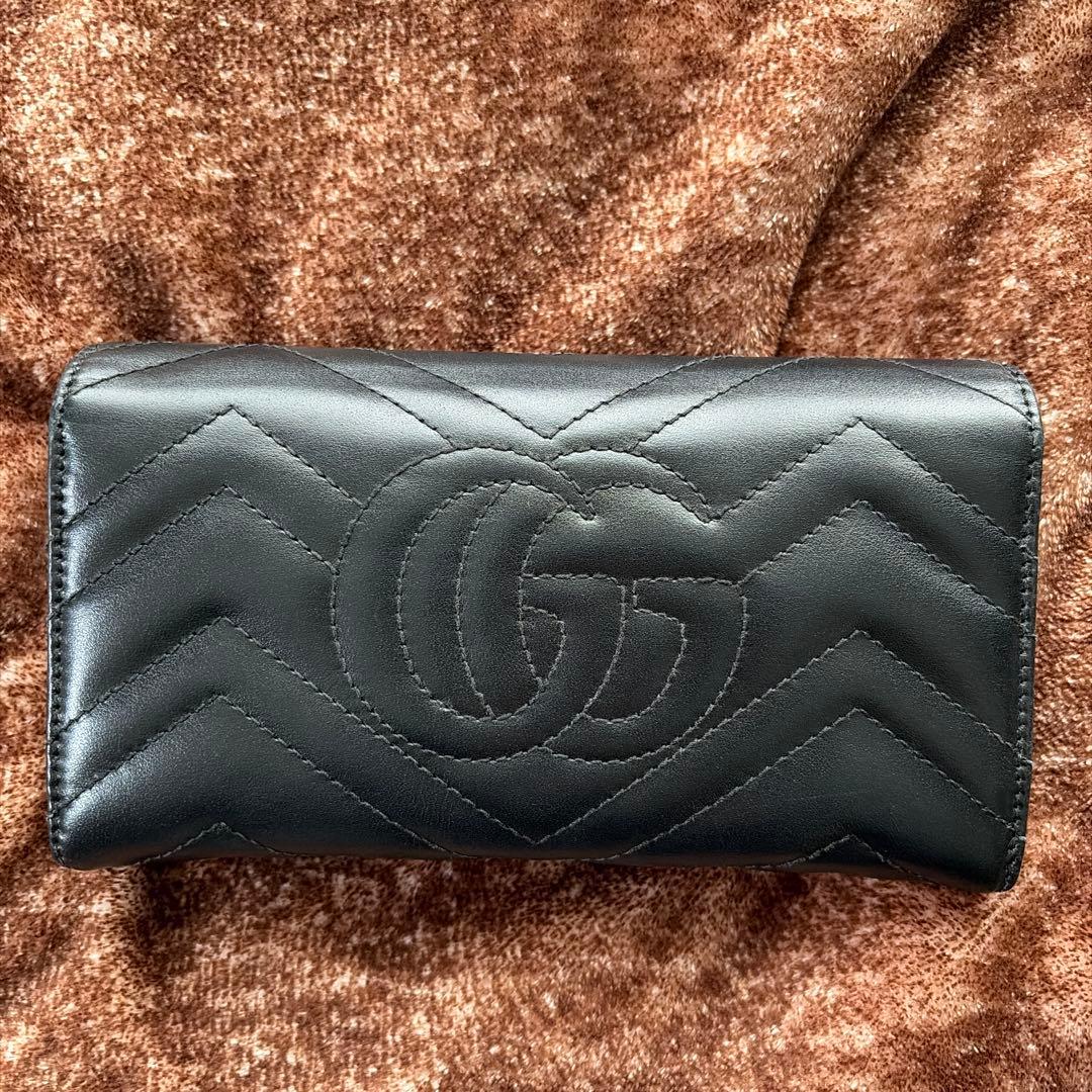 GUCCI ブラック 長財布 GGロゴ