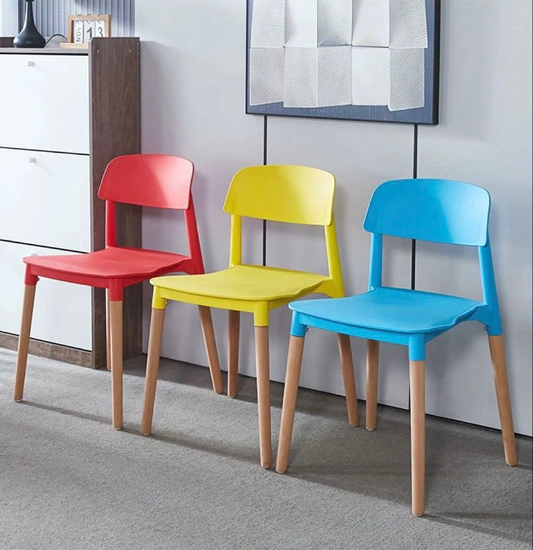 ダイニングチェア　マカロン色椅子　おしゃれ