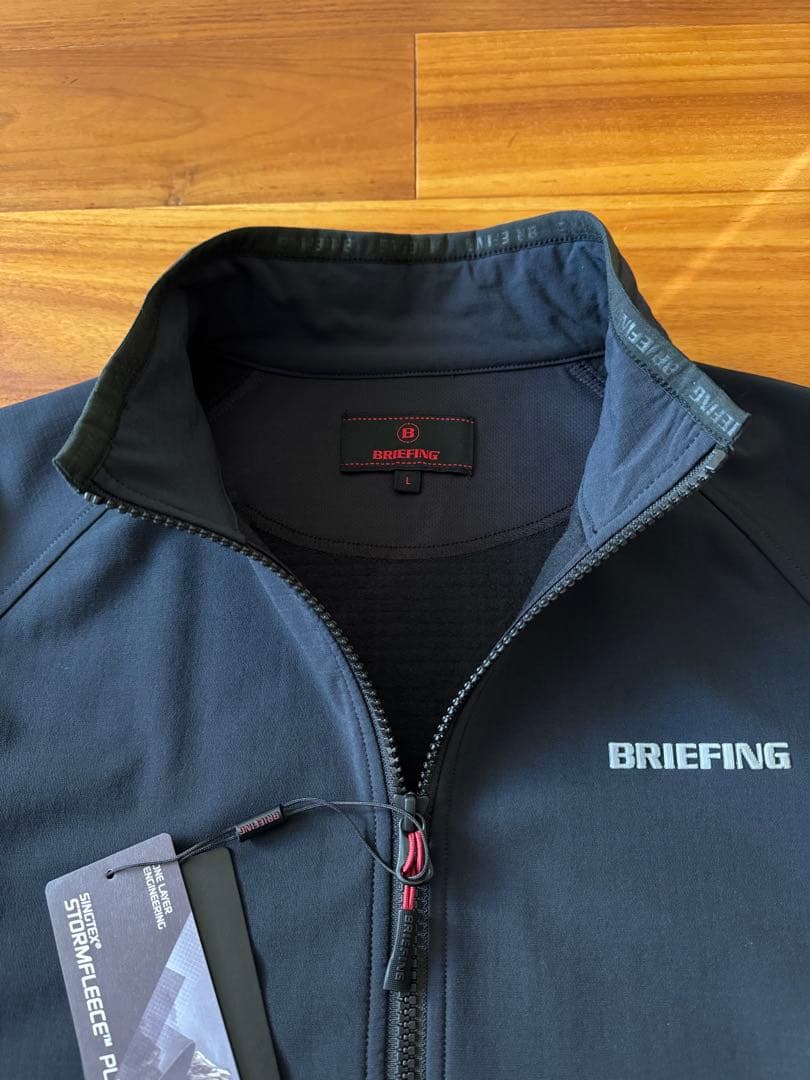 24AW ブリーフィングゴルフ　ストームフリースブルゾン黒L