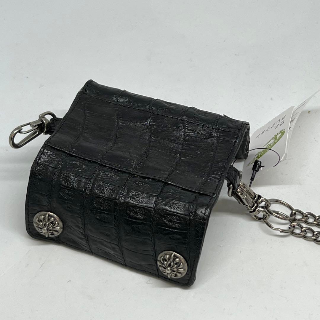 くまぽんさん専用 新品　黒クロコダイルチェーン取り外し付き5連キーケース