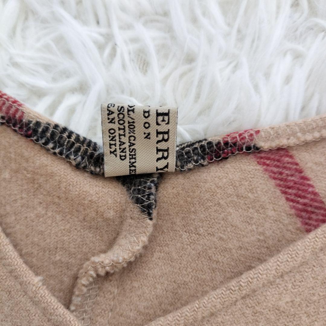 【希少】バーバリー バーバリーロンドン ウール カシミヤ ノバチェック ポンチョ